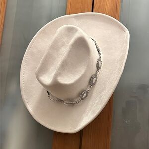 Cowboy Hat with Silver Detailing